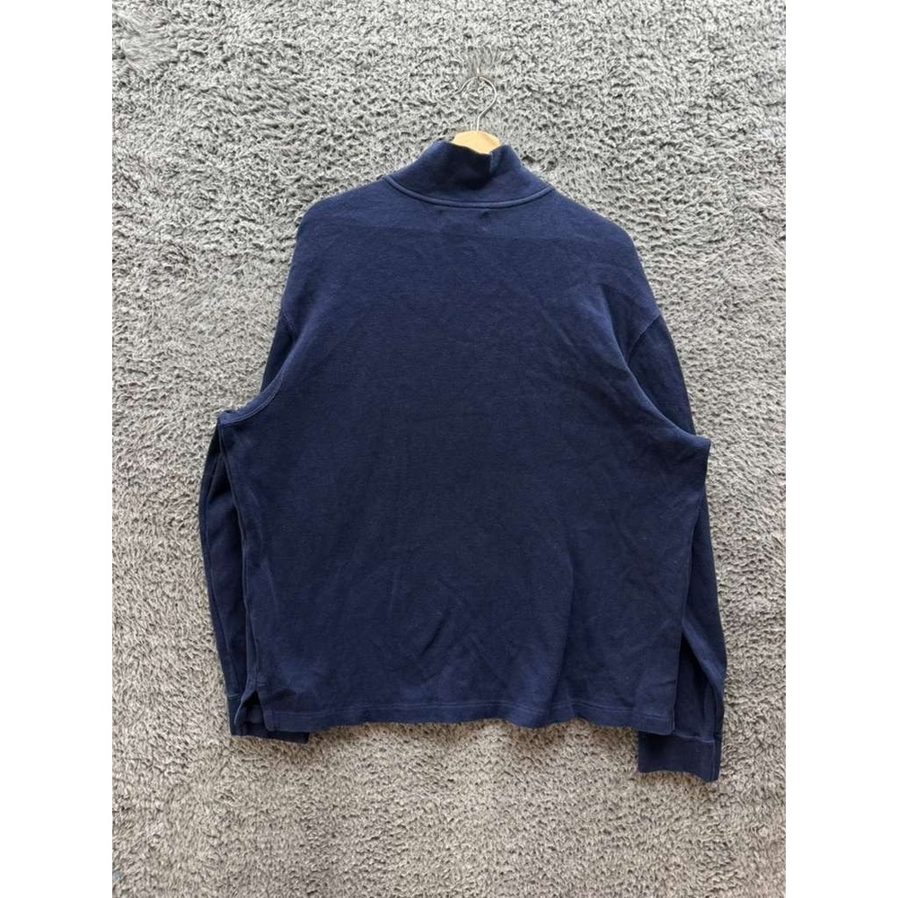 Polo Ralph Lauren Estate-Rib Quarter Zip Pullover Sweater Navy Blue Mens Size XL - Picture 2 of 10